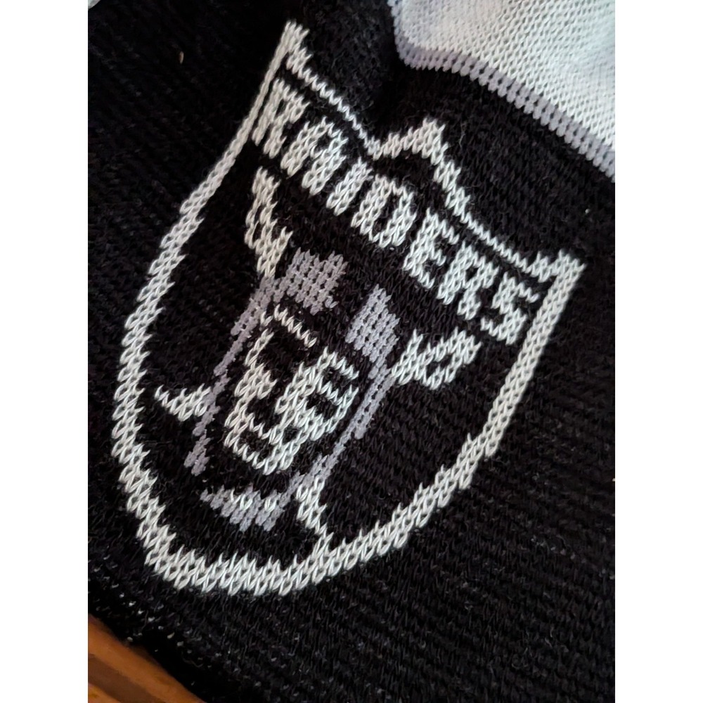 NWT Dead Stock Y2K Oakland Raiders Reebok Winter Beanie Hat - RARE - Picture 5 of 7